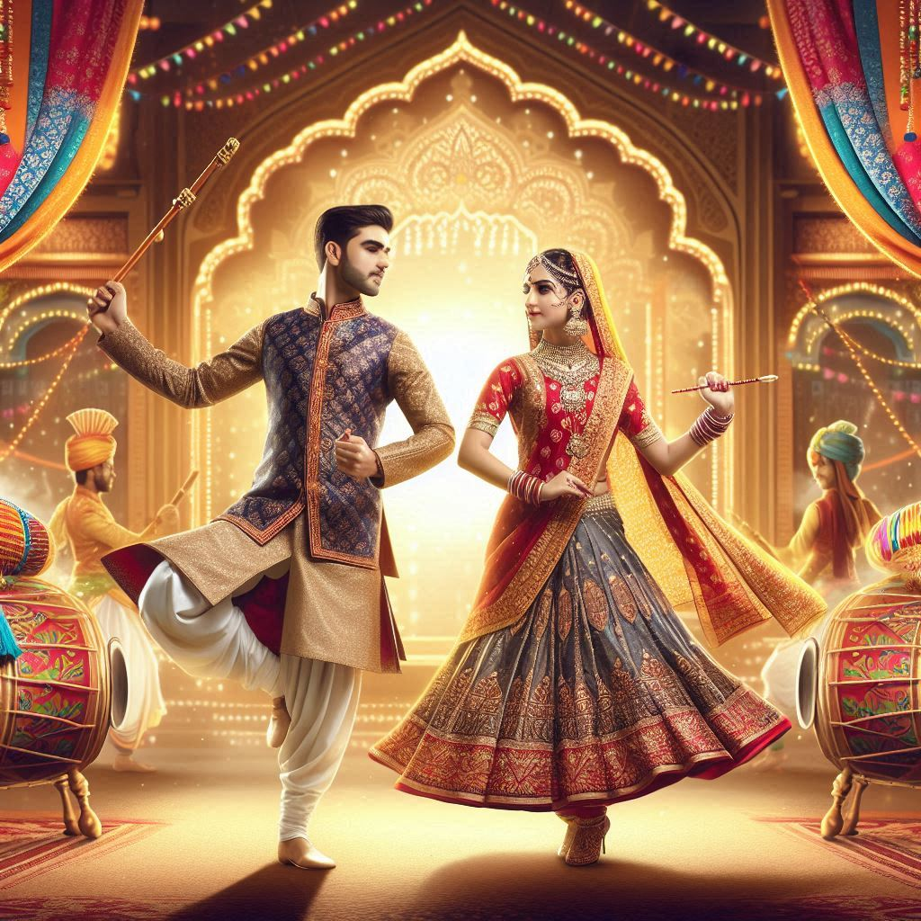 Indian_Couple_Playing_Garba_2024_IIT_KKK